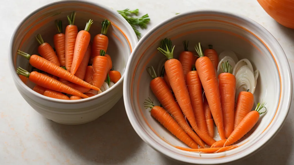 Vegetales cortados en juliana uniforme para recetas veganas en casa