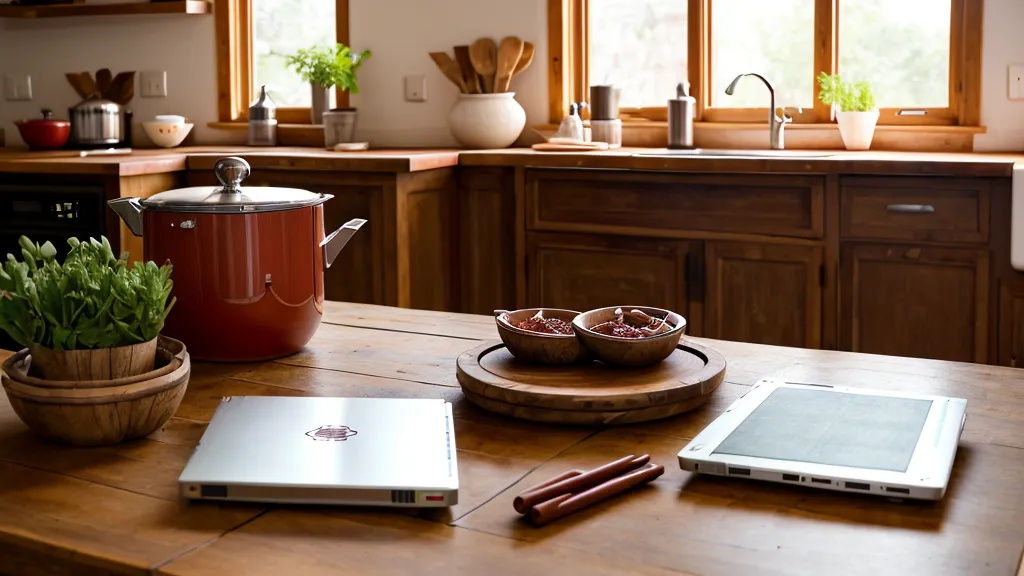 Curso online de charcutería abierto en una mesa de cocina real