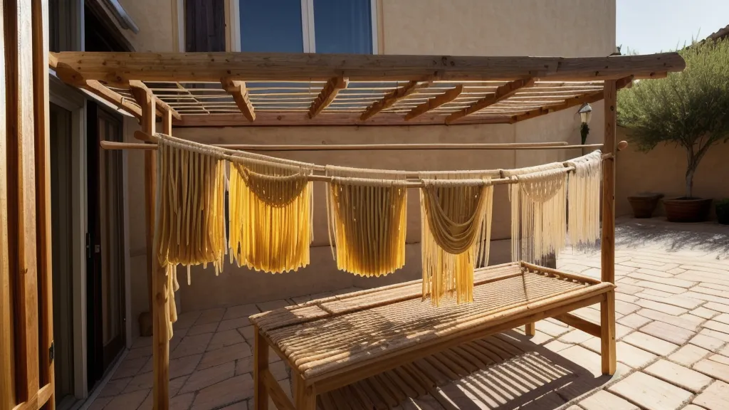Detalle de los 16 brazos giratorios de un secador de pasta de madera profesional
