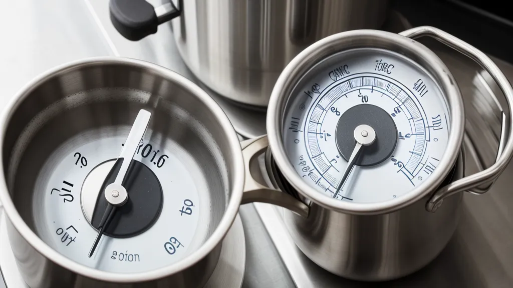 Termómetro de cocina midiendo el punto de ebullición en la altitud de Puebla